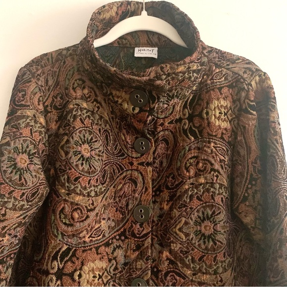 Habitat Jackets & Blazers - Habitat women’s  jacket size Small pretty tapestry / brocade style boho …